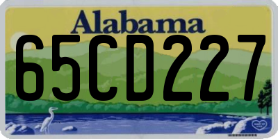 AL license plate 65CD227