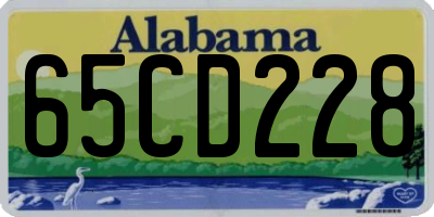 AL license plate 65CD228