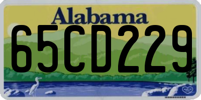 AL license plate 65CD229