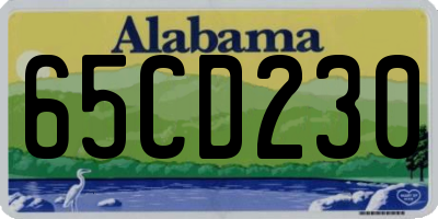 AL license plate 65CD230