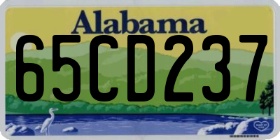 AL license plate 65CD237