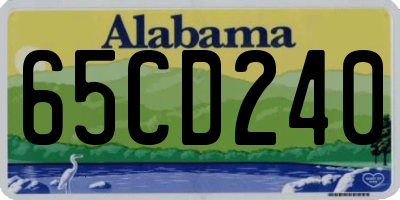 AL license plate 65CD240