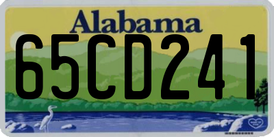 AL license plate 65CD241