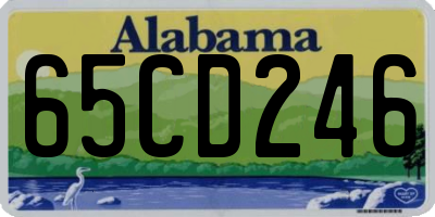 AL license plate 65CD246