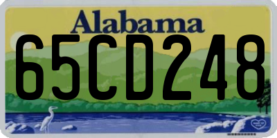 AL license plate 65CD248