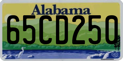 AL license plate 65CD250