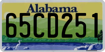 AL license plate 65CD251