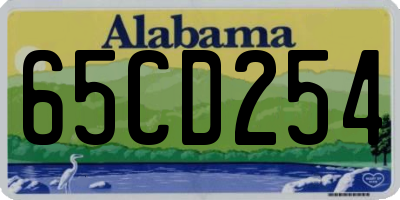 AL license plate 65CD254
