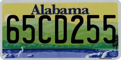AL license plate 65CD255