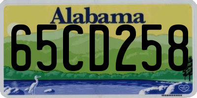 AL license plate 65CD258