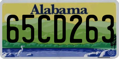 AL license plate 65CD263