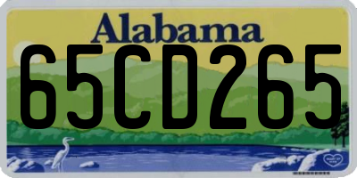 AL license plate 65CD265