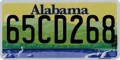 AL license plate 65CD268