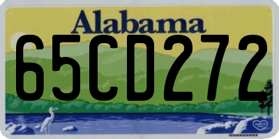 AL license plate 65CD272