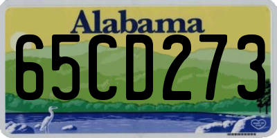 AL license plate 65CD273