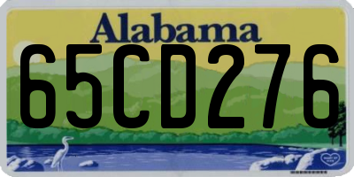 AL license plate 65CD276