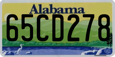 AL license plate 65CD278