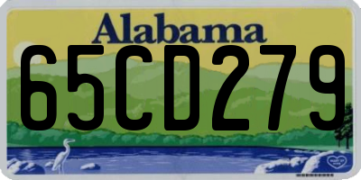 AL license plate 65CD279
