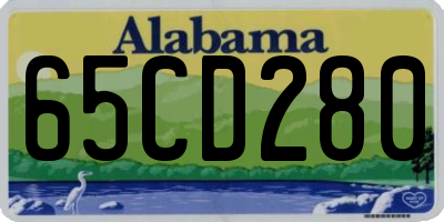 AL license plate 65CD280