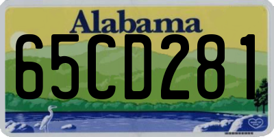 AL license plate 65CD281