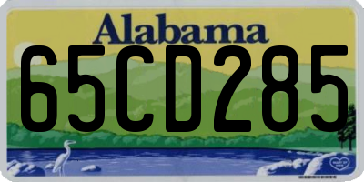 AL license plate 65CD285