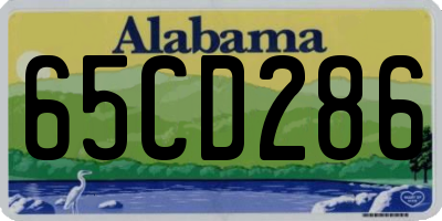 AL license plate 65CD286