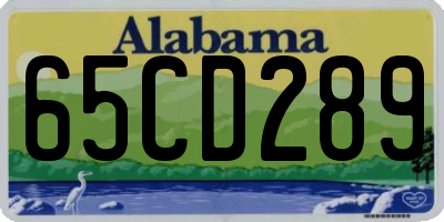 AL license plate 65CD289