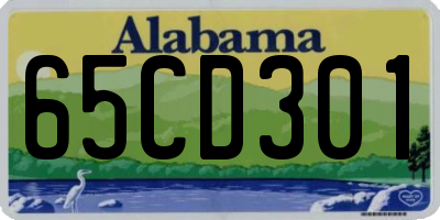 AL license plate 65CD301