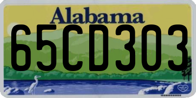 AL license plate 65CD303