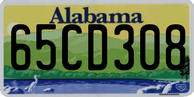 AL license plate 65CD308