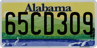 AL license plate 65CD309