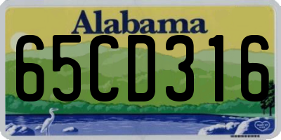 AL license plate 65CD316