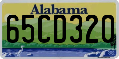 AL license plate 65CD320
