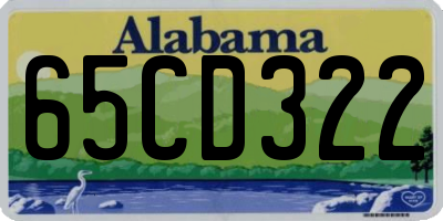 AL license plate 65CD322
