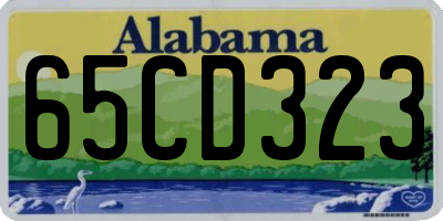 AL license plate 65CD323