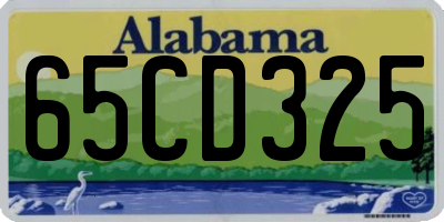 AL license plate 65CD325