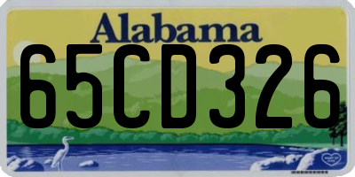 AL license plate 65CD326