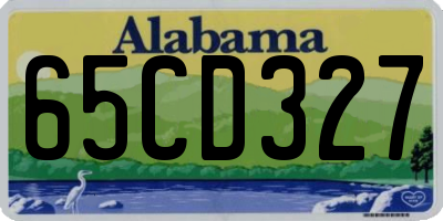 AL license plate 65CD327