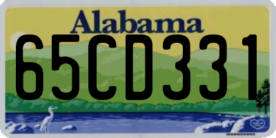 AL license plate 65CD331