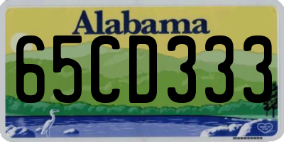 AL license plate 65CD333
