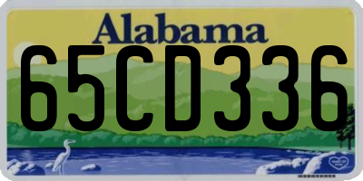 AL license plate 65CD336