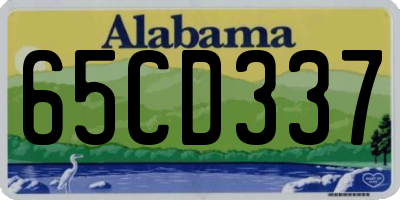 AL license plate 65CD337