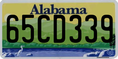 AL license plate 65CD339