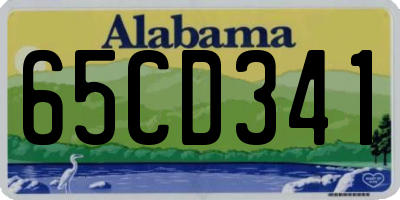AL license plate 65CD341