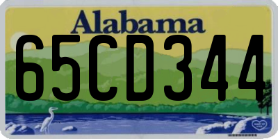 AL license plate 65CD344