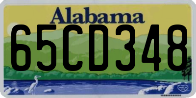 AL license plate 65CD348