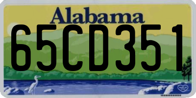 AL license plate 65CD351