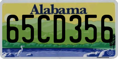 AL license plate 65CD356