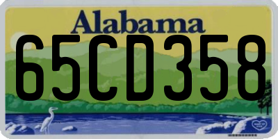 AL license plate 65CD358