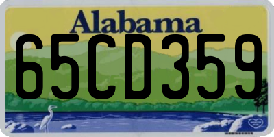 AL license plate 65CD359
